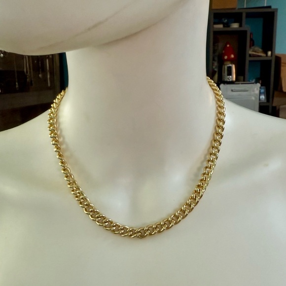 Christian Dior Chunky Gold Chain Necklace - Picture 1 of 10